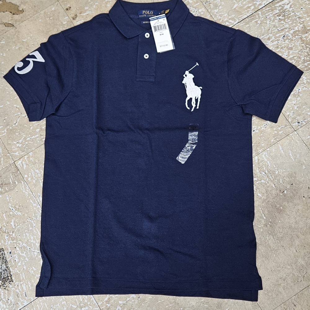 Polo by Ralph Lauren Men's Dark Blue Polo Shirt